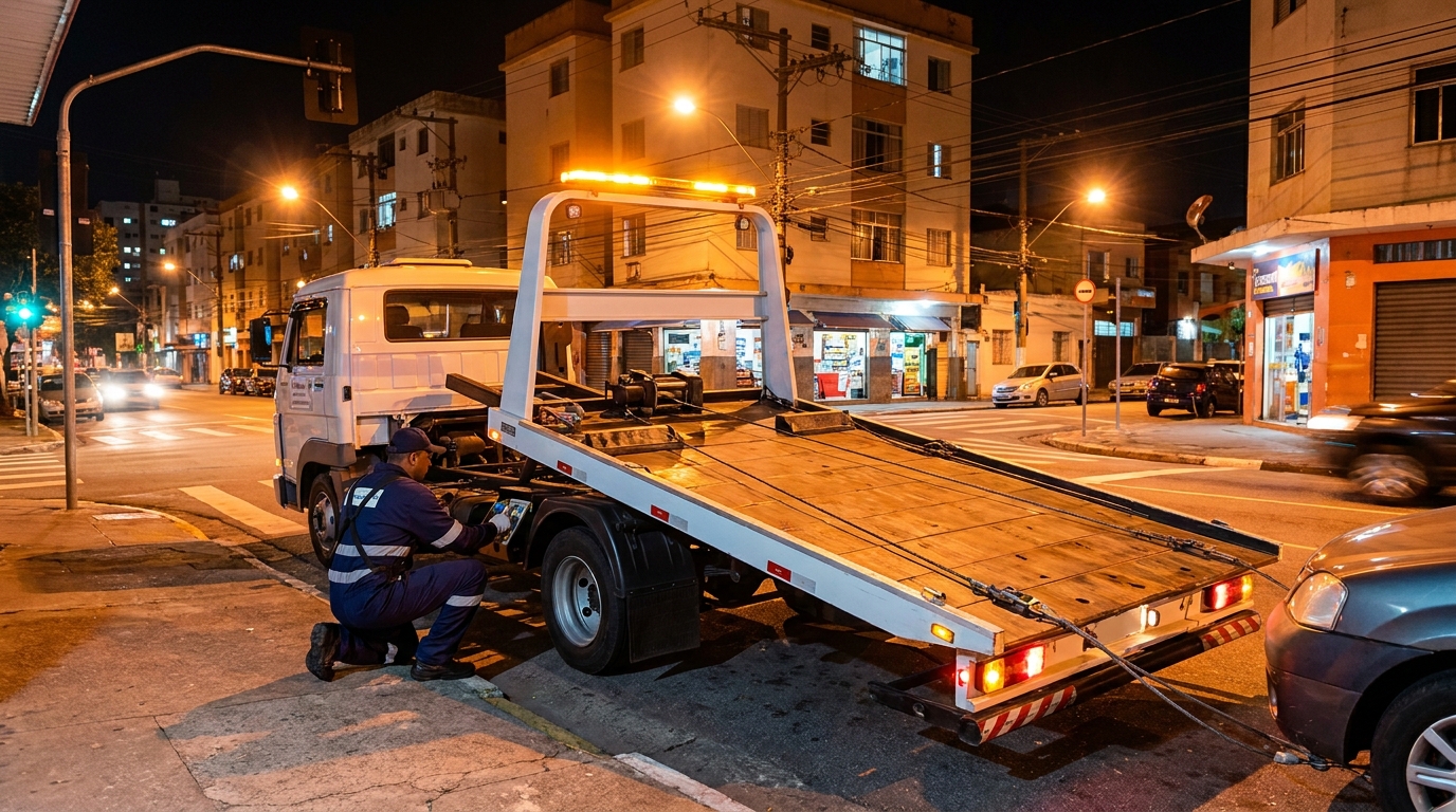 Guincho 24h profissional na Estação, Franca‑SP
